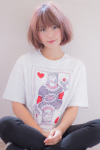 ひし形バイオレットグレージュフェミニンワンカールスタイル AKI-196|ALICe by afloatのヘアスタイル