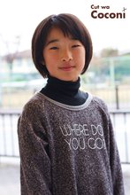 かわいいお子様カット〜バッサリとショートヘアに、よく似合ってるね!!!|Cut wa Coconi (交野市美容室・美容院)のヘアスタイル
