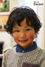 かわいいお子様パーマ〜イケメンの男の子をイケメンパーマに、させて頂きました!!!|Cut wa Coconi (交野市美容室・美容院)のヘアスタイル
