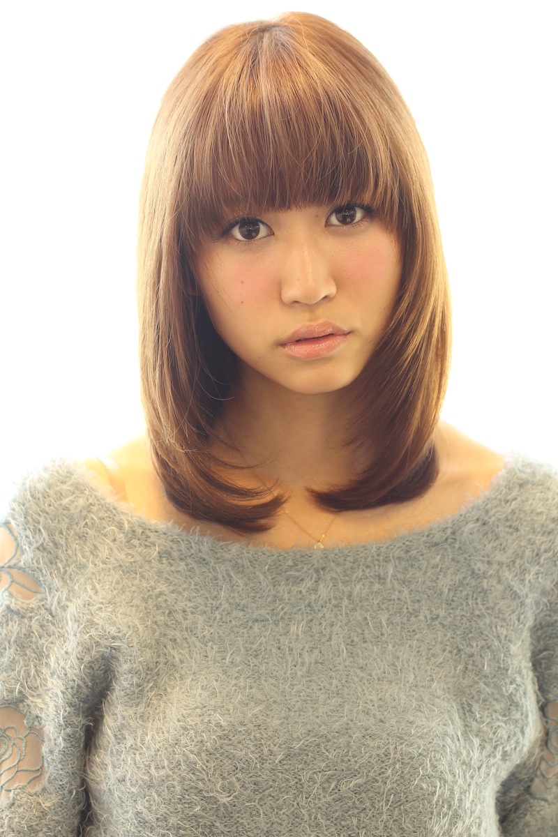 小顔髪型☆ストレート 
