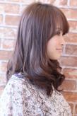 小顔髪型☆セミロングパーマ