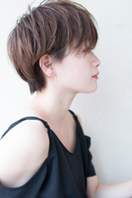 ラフなストレート簡単スタイリングショート AKI-370|ALICe by afloatのヘアスタイル