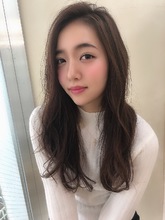 女子アナ風ラフセミディ【シナモンブランジュ】U-230|ALICe by afloatのヘアスタイル