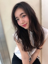 女子アナ風ラフセミディ【シナモンブランジュ】U-232|ALICe by afloatのヘアスタイル