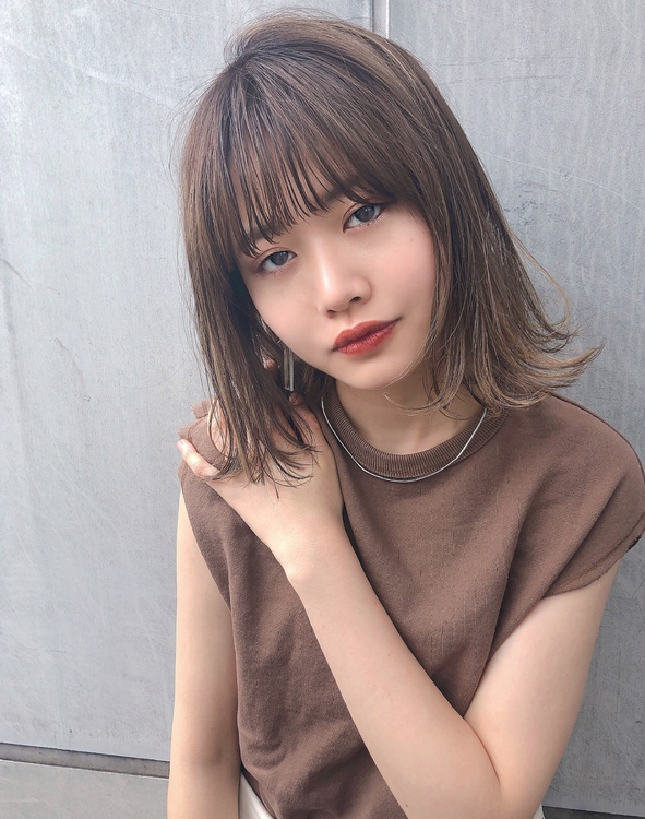 シースルーバング外ハネボブ【K_9】 ｜ 自由が丘・学芸大学・中目黒の美容室 ALICe by afloatのヘアスタイル ｜ Rasysa（らしさ）