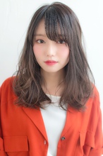 女子アナ風清楚セミディ【シナモンブランジュ】U-315|ALICe by afloatのヘアスタイル