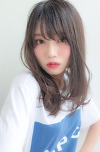女子アナ風清楚セミディ【シナモンブランジュ】U-316|ALICe by afloatのヘアスタイル