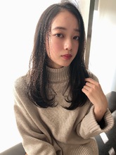 女子アナ風清楚セミディ【シナモンブランジュ】U-322|ALICe by afloatのヘアスタイル