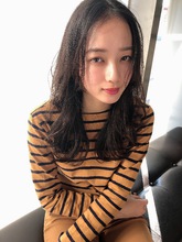 女子アナ風清楚セミディ【シナモンブランジュ】U-324|ALICe by afloatのヘアスタイル