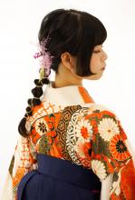 姫カットを生かした編みおろしアレンジ|B2C梅田 田渕 麻由子のヘアスタイル