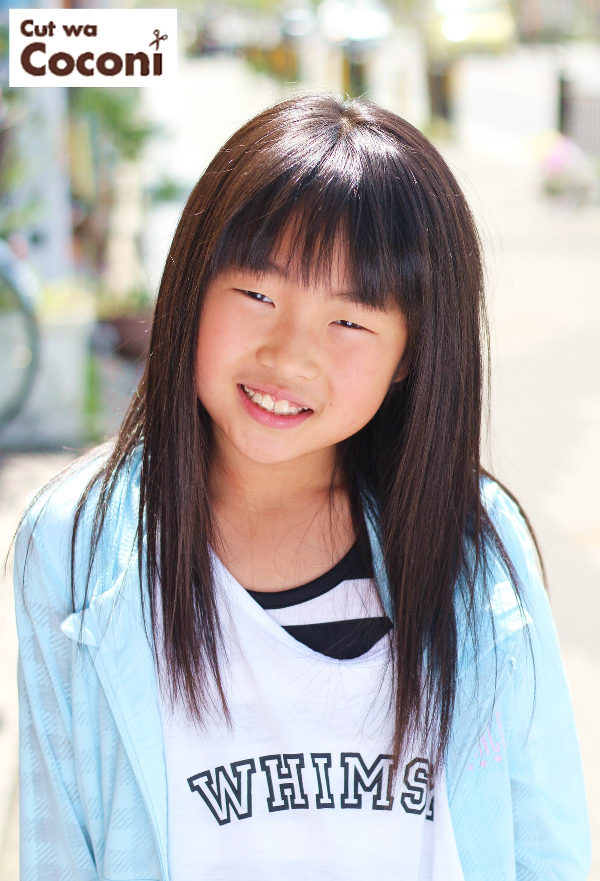 かわいいお子様カット！春らしい軽いストレートスタイルで、いい感じ～