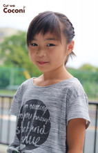 かわいいお子様カット!編み込みアレンジで、いい感じ〜☆|Cut wa Coconi (交野市美容室・美容院)のヘアスタイル