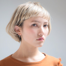 クリームブロンド×マッシュショート|DaB OMOTESANDOのヘアスタイル