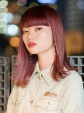 ワイドバング/ラズベリーピンクミディー|DaB OMOTESANDOのヘアスタイル