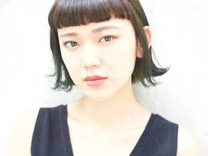 厚めモードバングワンレンミニマムボブ|DaB OMOTESANDOのヘアスタイル