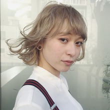 透明感!ブリティッシュブロンド☆/デザインカラー|DaB OMOTESANDOのヘアスタイル