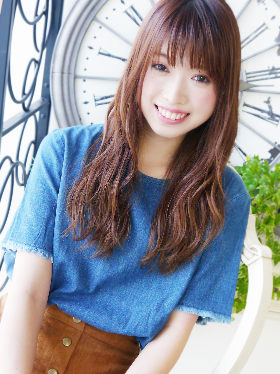 シースルーバング大人女子ロング