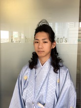 成人式メンズまとめ髪！！|KENJI hair collection's 西宮店のヘアスタイル
