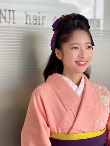 卒業式ハーフアップ袴リボンヘア！！！|KENJI hair collection's 西宮店のヘアスタイル