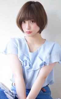 黄金比シルエットで小顔ショートボブ☆Tー218