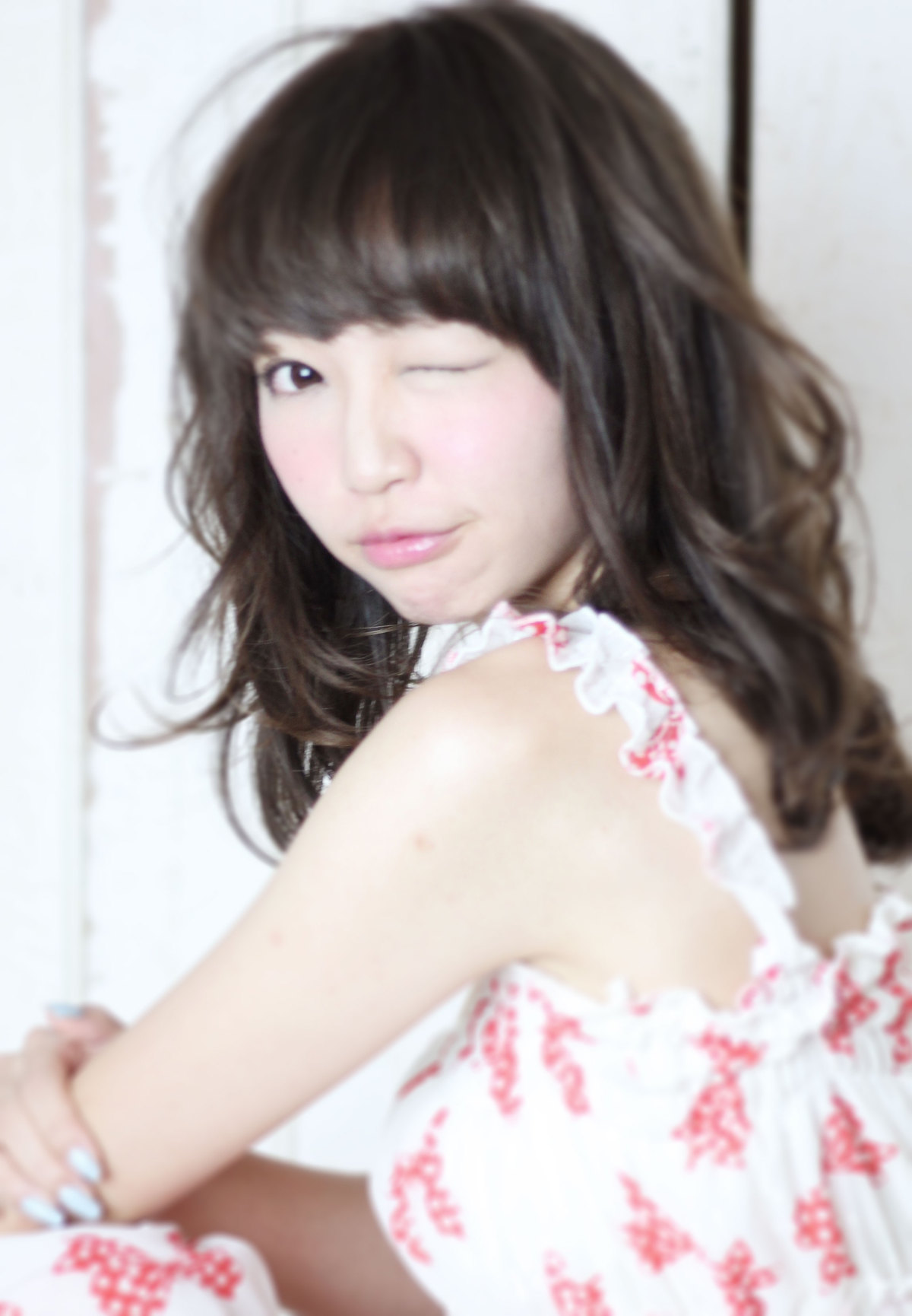 大人かわいいゆるふわセミロングスタイル♪