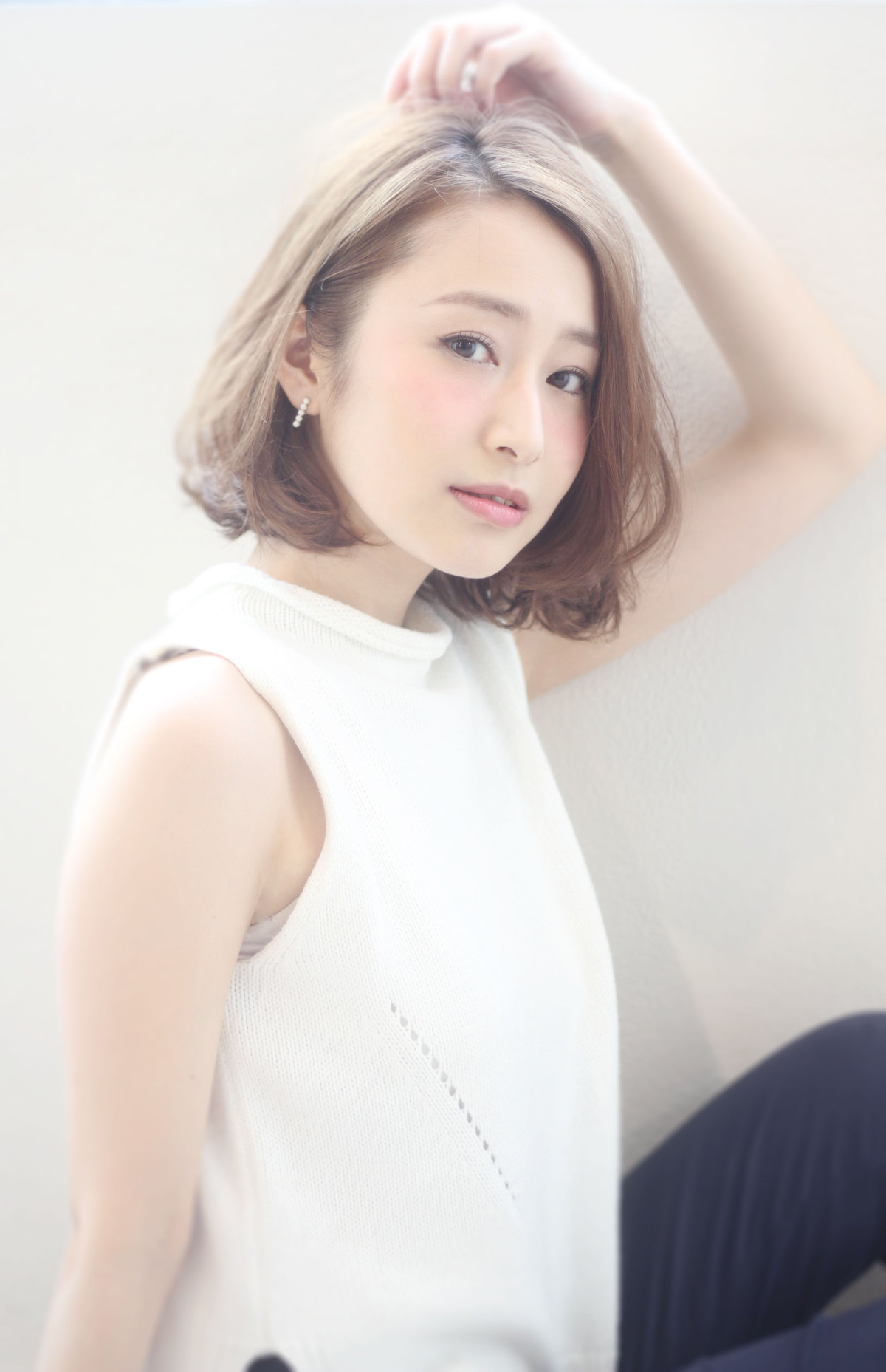 前下がりでも優しい雰囲気の大人ボブ
