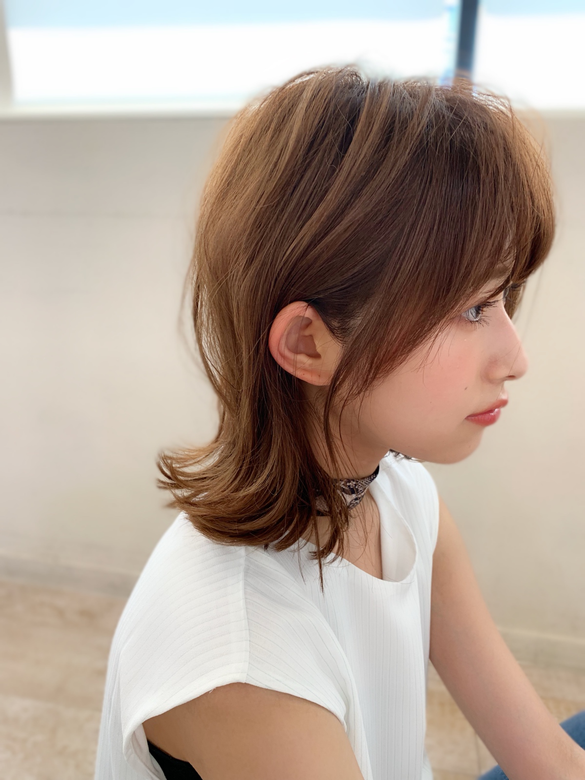 大人かわいいブランジュ 束感ボブ
