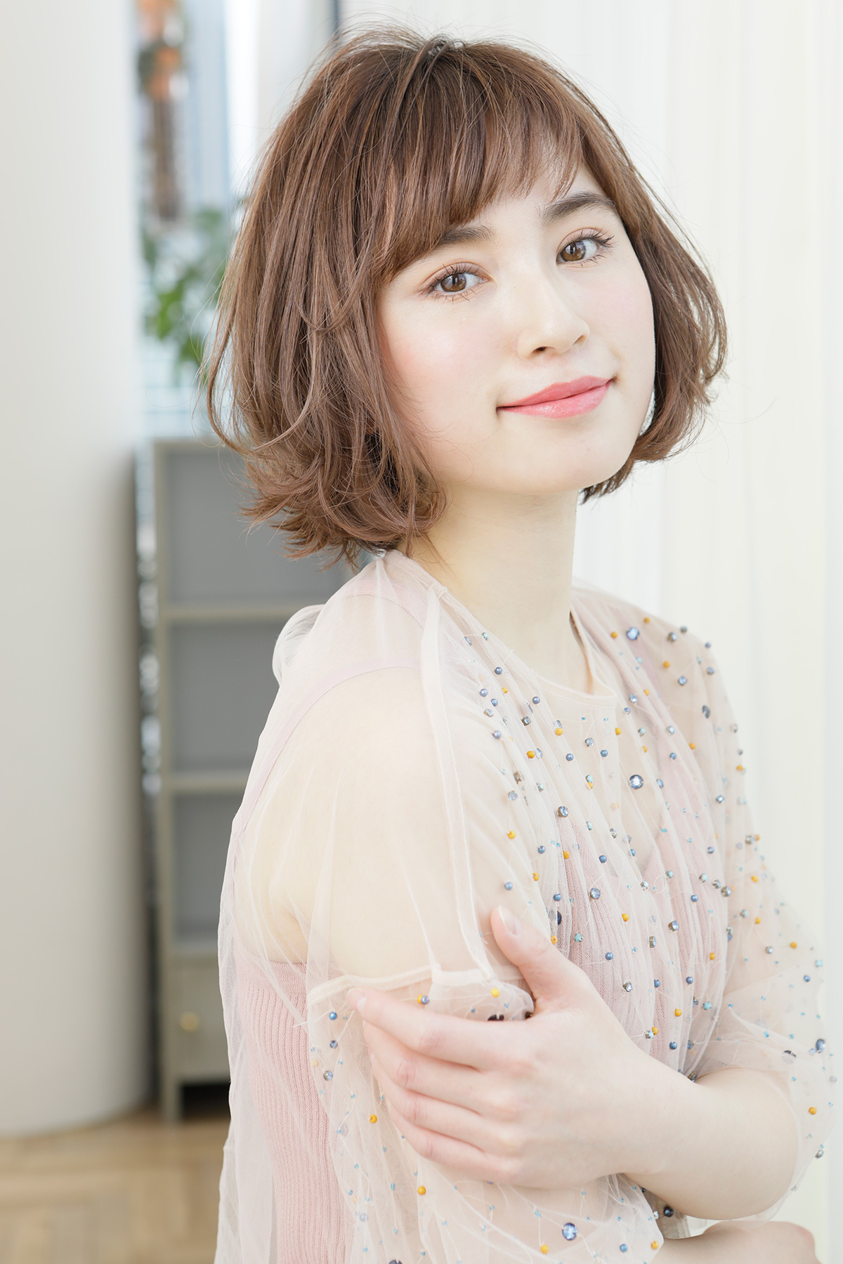 デジパーでつくるゆらぎカールが可愛い好印象ボブ