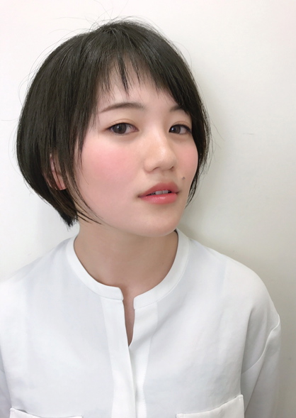 ショートバング黒髪ボブ 吉祥寺の美容室 Renjishi Kichijojiのヘアスタイル Rasysa らしさ
