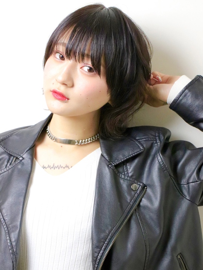 3dカラー黒髪マッシュウルフ 吉祥寺の美容室 Renjishi Kichijojiのヘアスタイル Rasysa らしさ