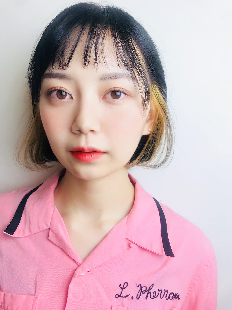 アクセントカラーボブ