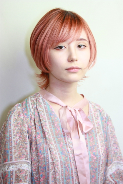 ネオンピンクマッシュショートウルフ 吉祥寺の美容室 Renjishi Kichijojiのヘアスタイル Rasysa らしさ