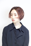 センターパート ショートボブ|RENJISHI AOYAMAのヘアスタイル