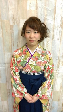 【卒業式】袴スタイル＠旅立ちシンプルルーズアップ|felicita 緑地公園店のヘアスタイル