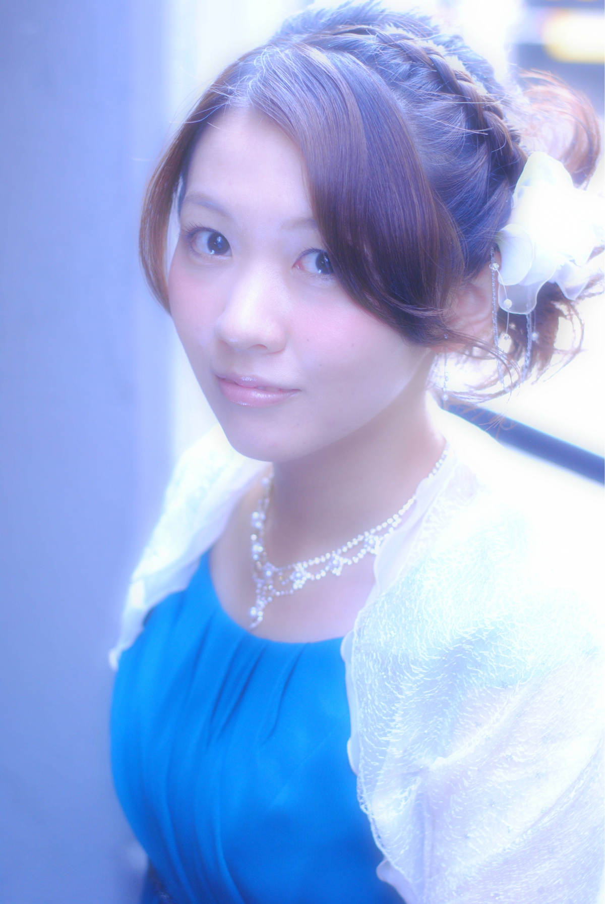 シンプルかわいい・編みこみアップ