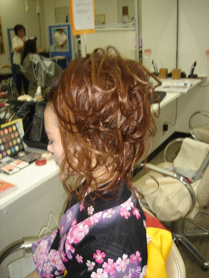 スジ盛り 浴衣セット 銀座の美容室 Coco B Salon 銀座店のヘア