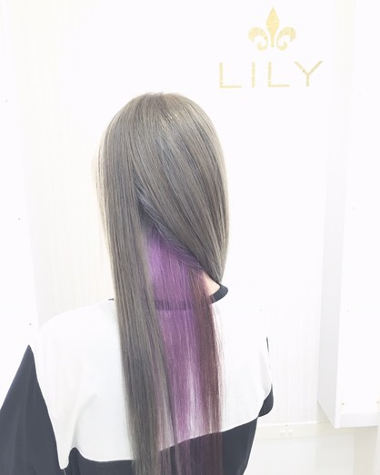 シルバー パープル バイオレット 心斎橋の美容室 Lily Shinsaibashiのヘアスタイル Rasysa らしさ
