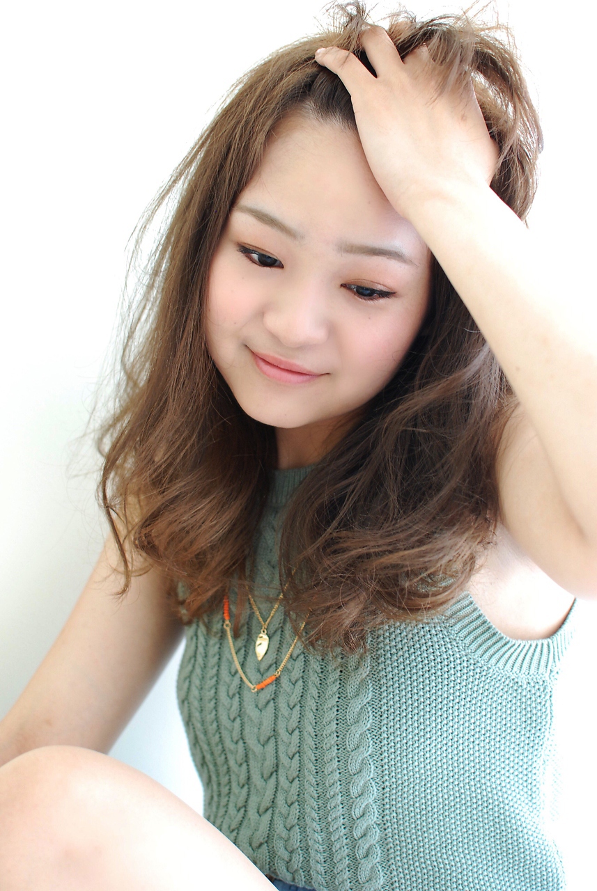 ロング× 透けバング