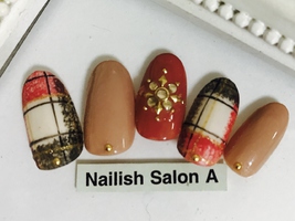 2016秋冬ネイル/チェック|Nailish Salon Aのネイル